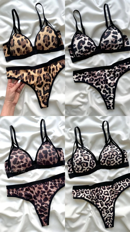 Leopard Print Free Size Bra Set🐆