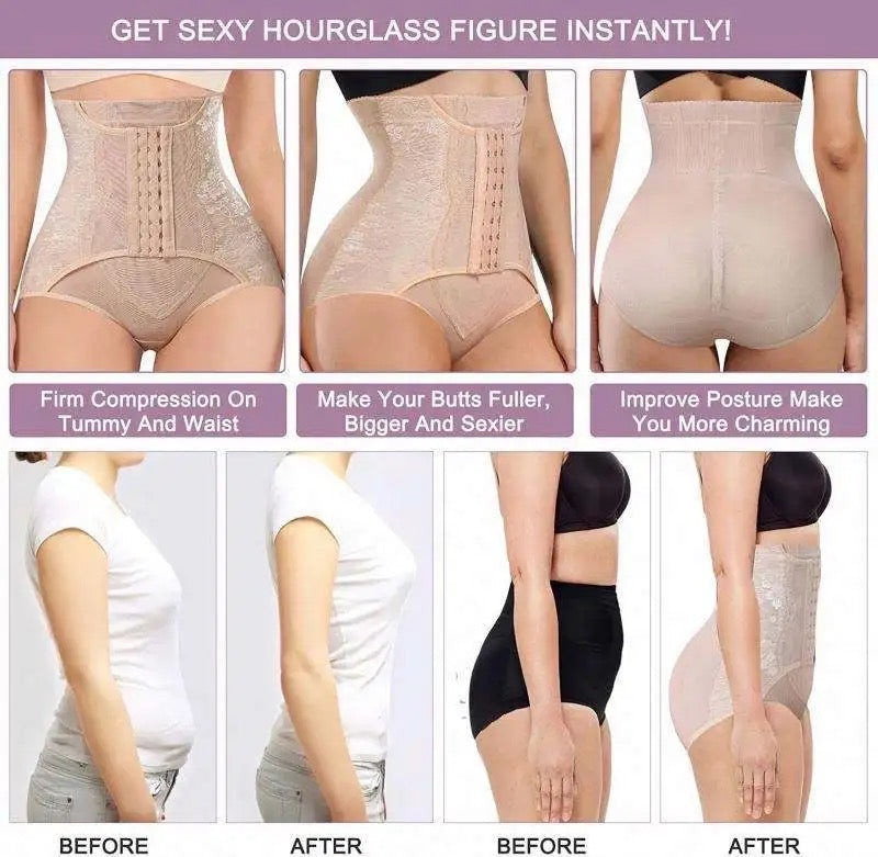 Tummy tuck and butt lifter body shaper