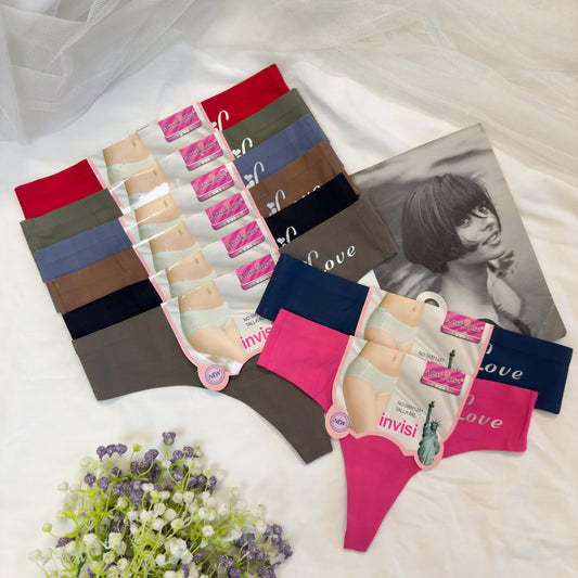 Seamless Thong Style Panties(Love)