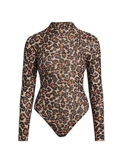 Leather Print Bodysuit