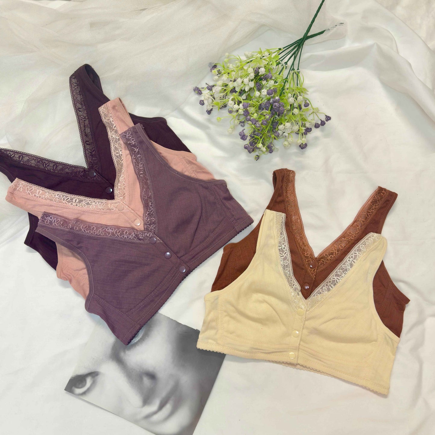 Front Open Cotton Nursing Bra