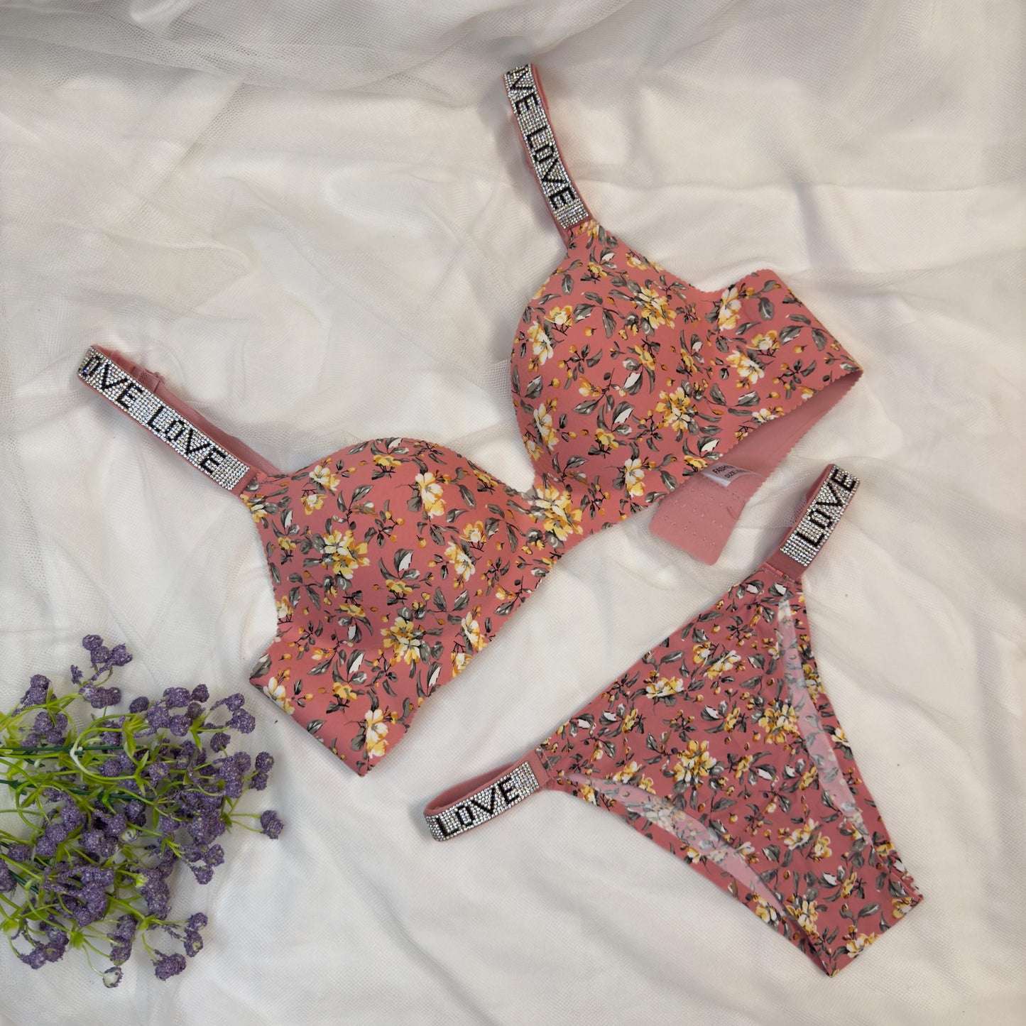 Floral Love Bra Set