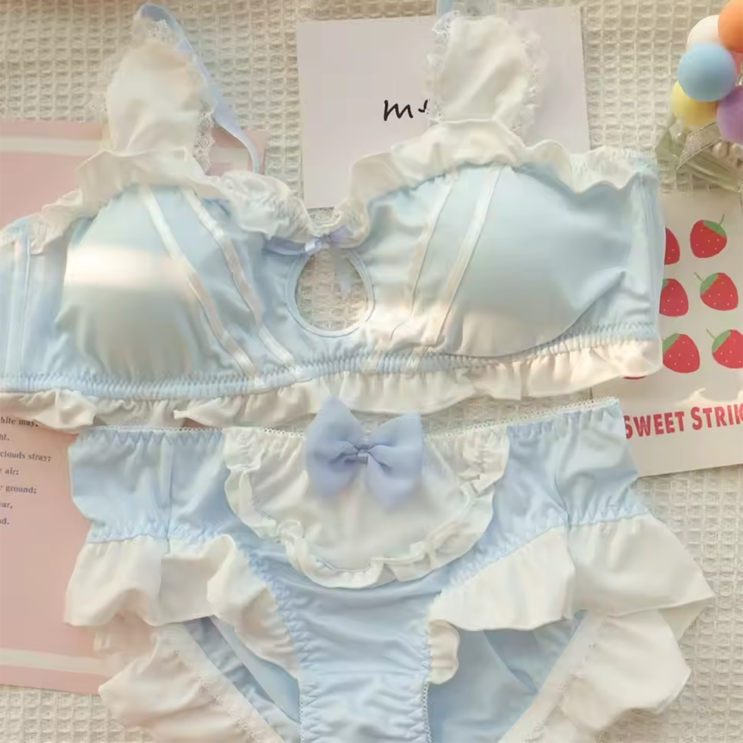 Ultra Soft Rabbit Ear Bra Set