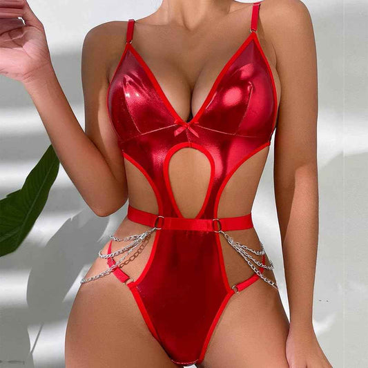 Leather Look Sexy Chain Cosplay