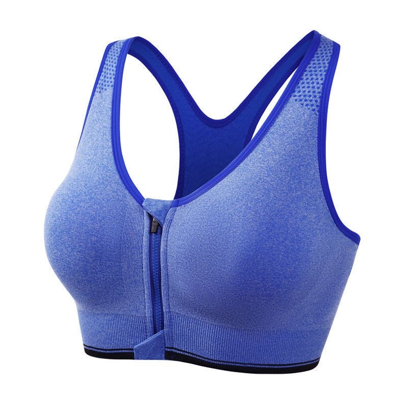 Front Zipper Sports Bra