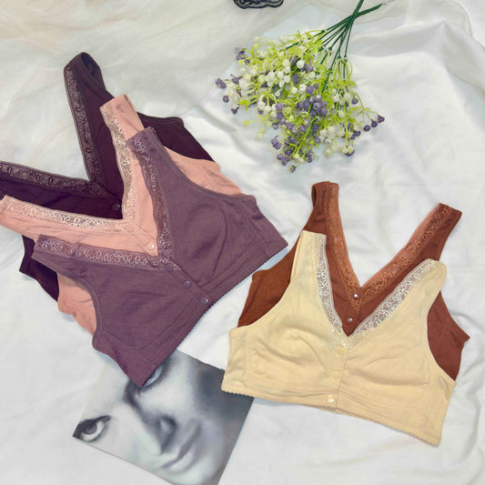 Front Open Cotton Nursing Bra