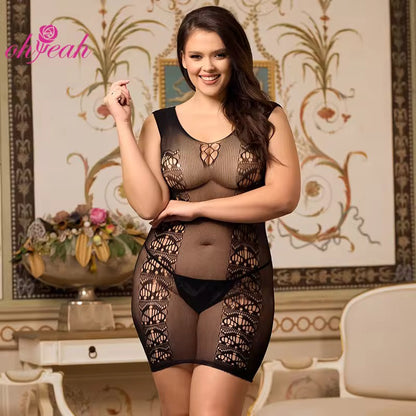 Fish Net Sparkle Body Stocking