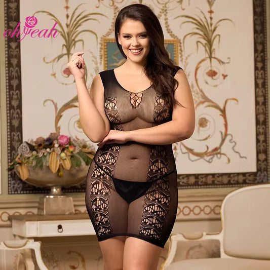 Fish Net Sparkle Body Stocking