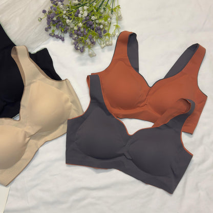 Soft Seamless Back Hooks Bra