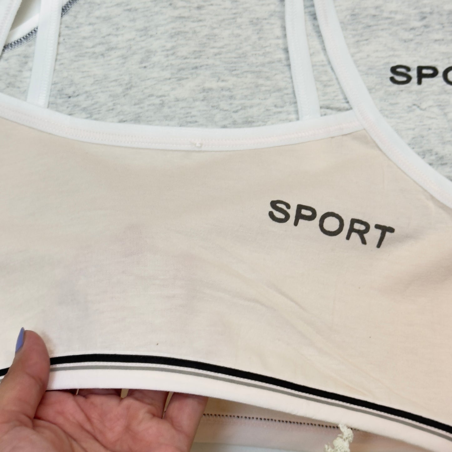 Sport Written Thin Strap Biddie