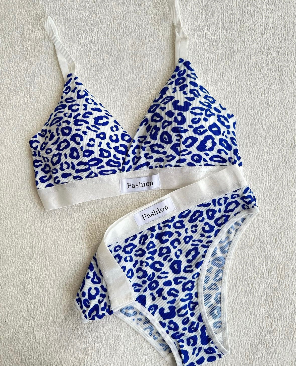 Tiger Print Bra Set