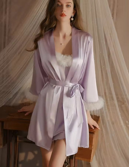 Premium Silk Two Piece Nighty