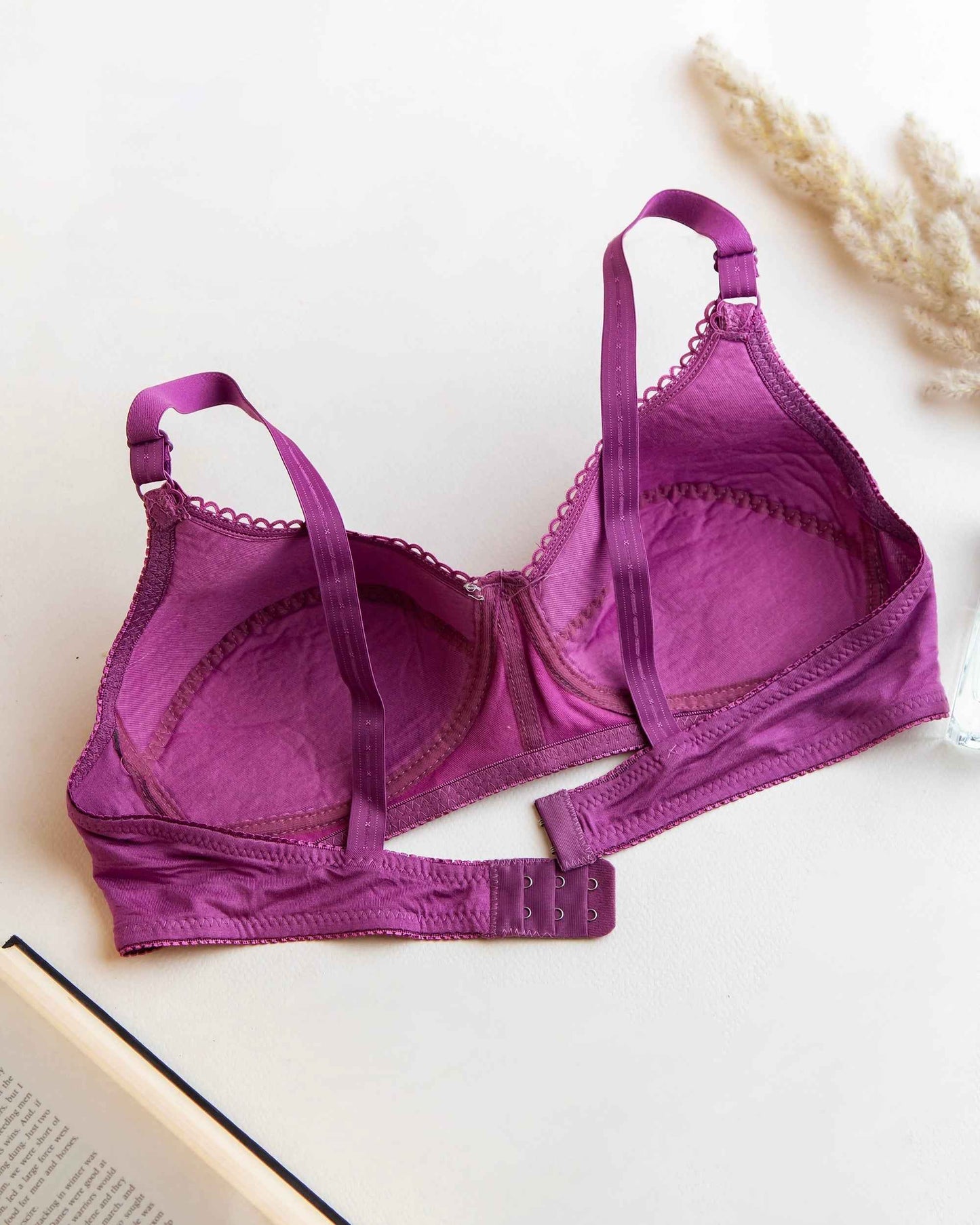 Floral Pattern Thin Pad Bra(Non Wired)