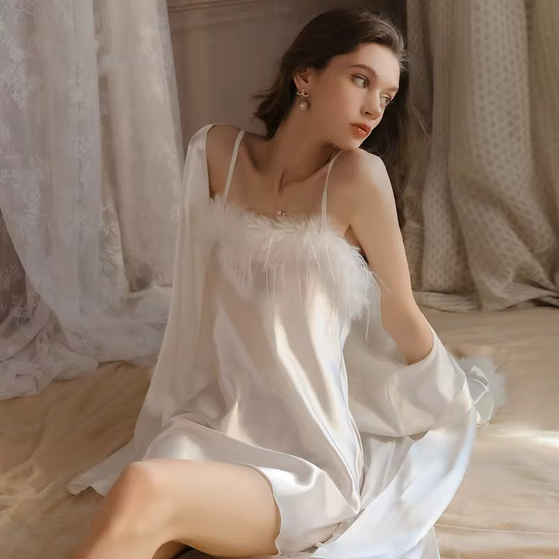 Premium Silk Two Piece Nighty