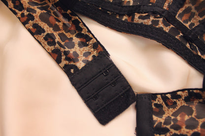 Leopard Print Soft Net Stretchable Bra