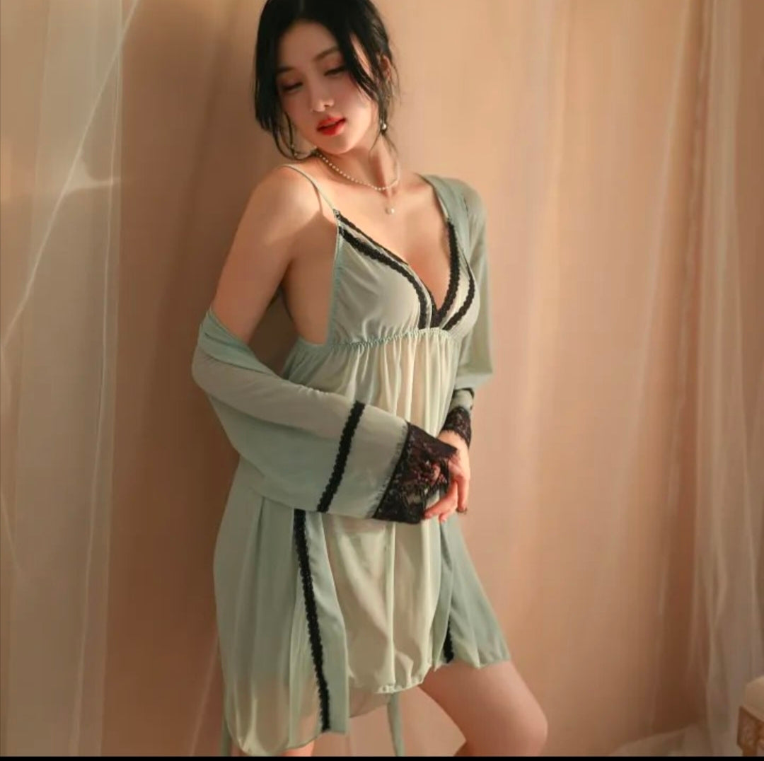 Two piece Sexy Nighty with gown