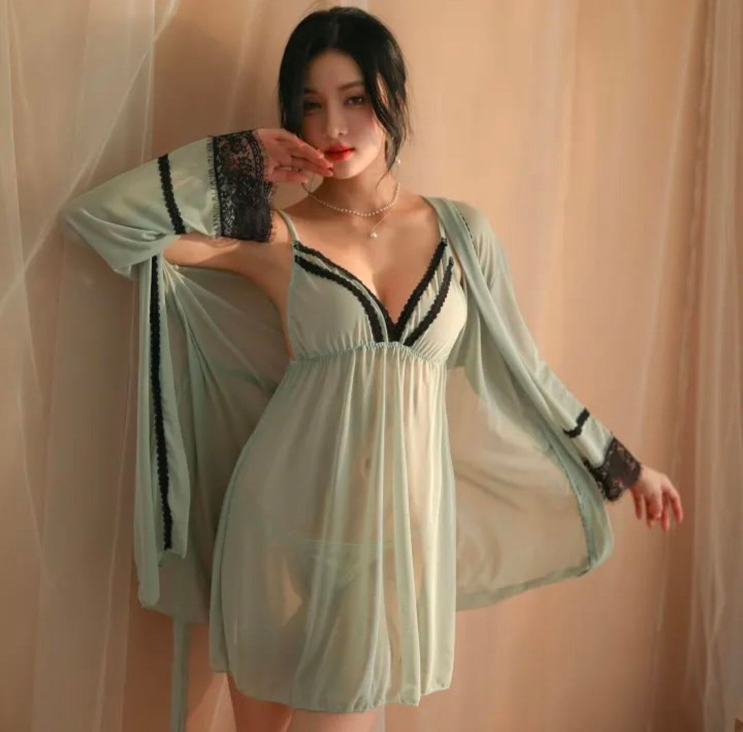Two piece Sexy Nighty with gown