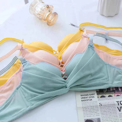 Imported Soft Net Padded Bra Set.