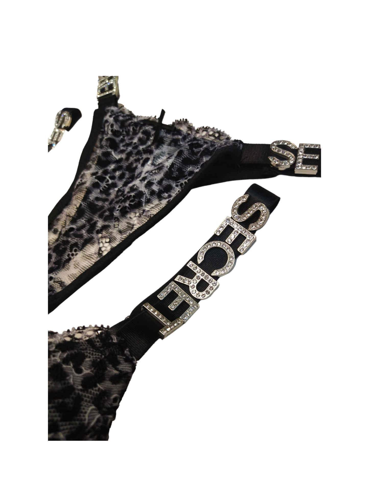 Front Open Cheetah Print Bra Set