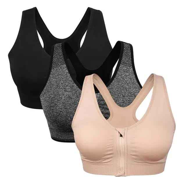 Front Zipper Sports Bra