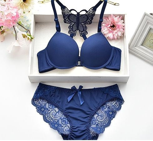 Butterfly Front Closure Bra Set