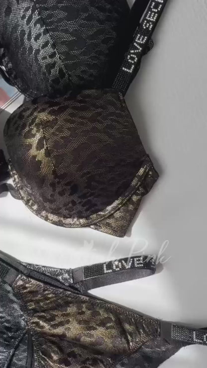 Premium Victoria Secret Tiger Print Bra Set