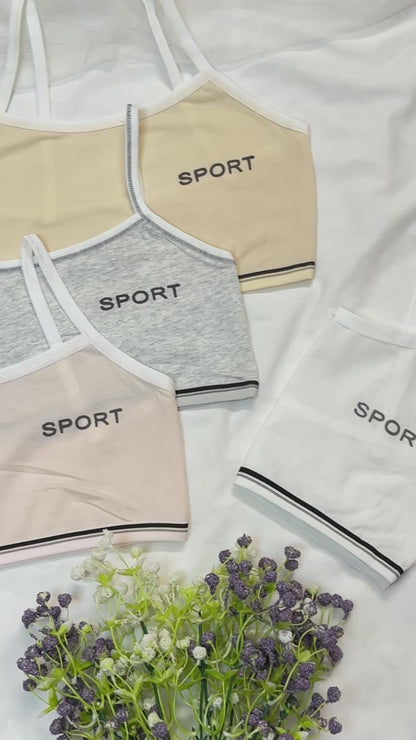 Sport Written Thin Strap Biddie
