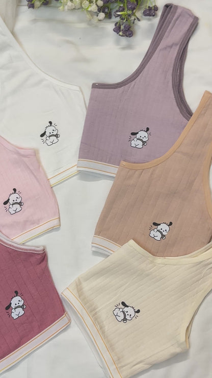 Teenage Cute Cartoon Logo Print Biddie